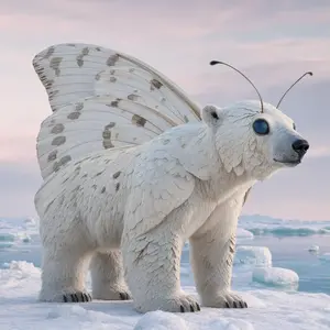 Butterfly + Polar bear